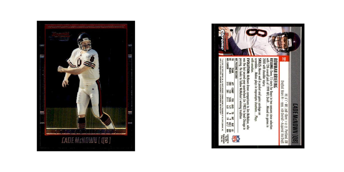2001 Bowman Chrome Cade McNown Football Cards #19