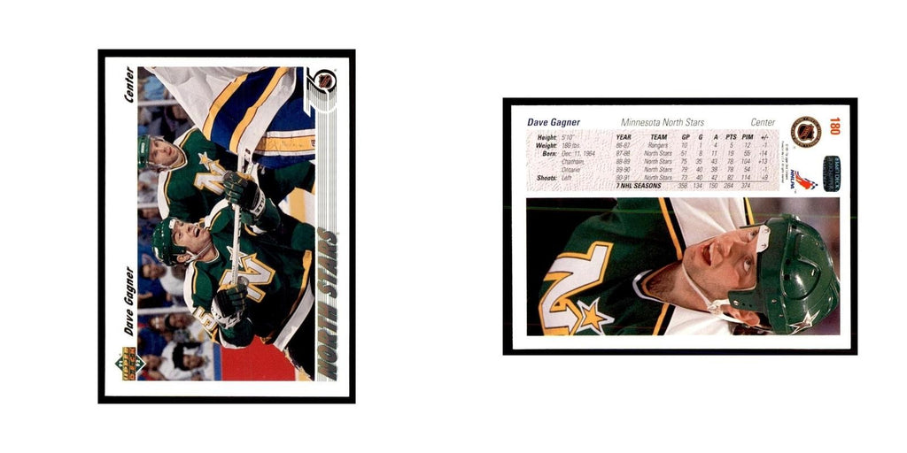 1991 Upper Deck Dave Gagner Hockey Cards #180