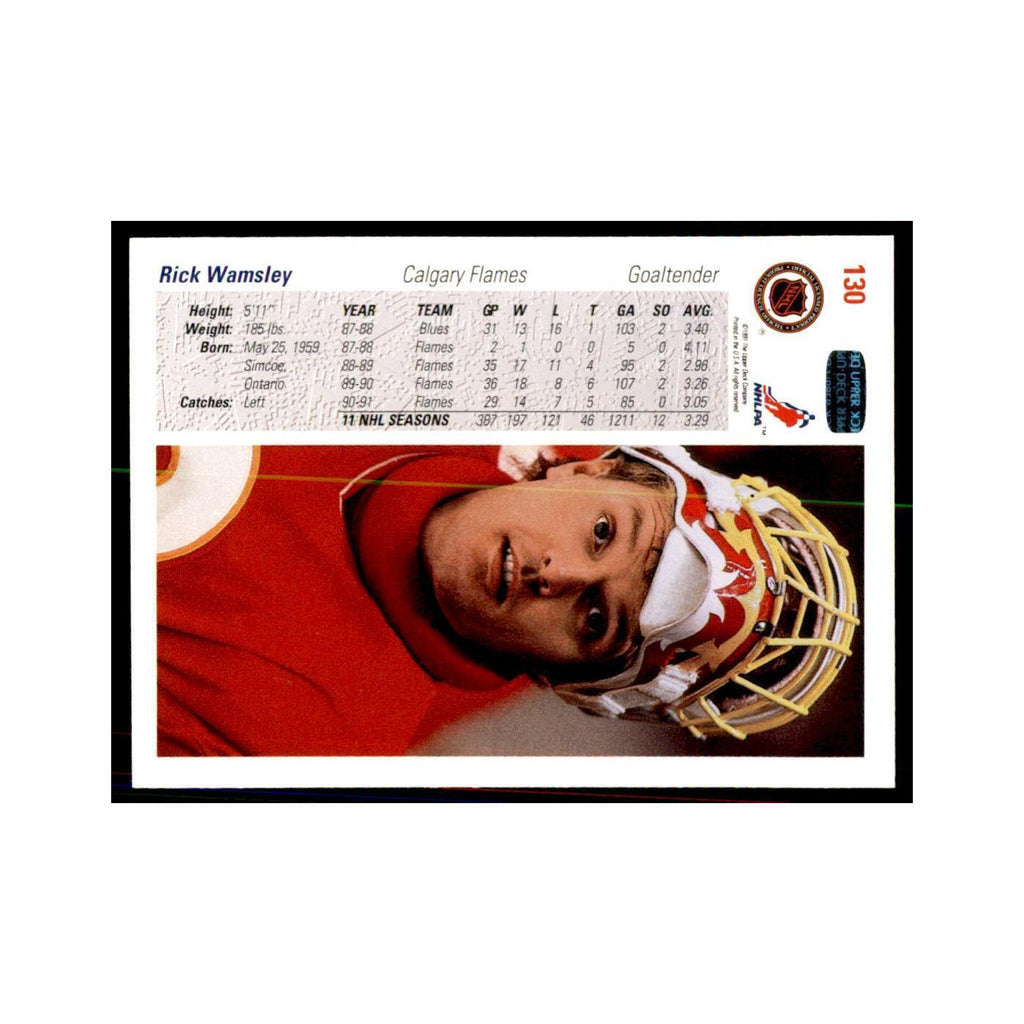 1991 Upper Deck Rick Wamsley Hockey Cards #130