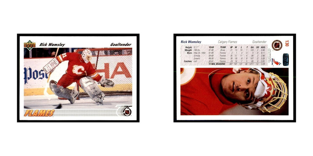 1991 Upper Deck Rick Wamsley Hockey Cards #130