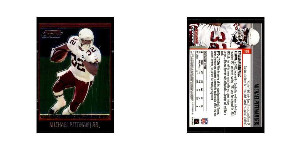2001 Bowman Chrome Michael Pittman Football Cards #101