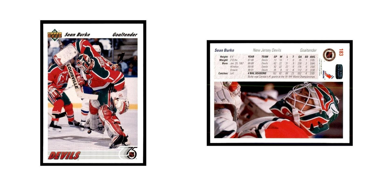 1991 Upper Deck Sean Burke Hockey Cards #183