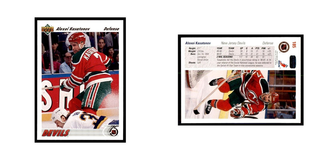 1991 Upper Deck Alexei Kasatonov Hockey Cards #185