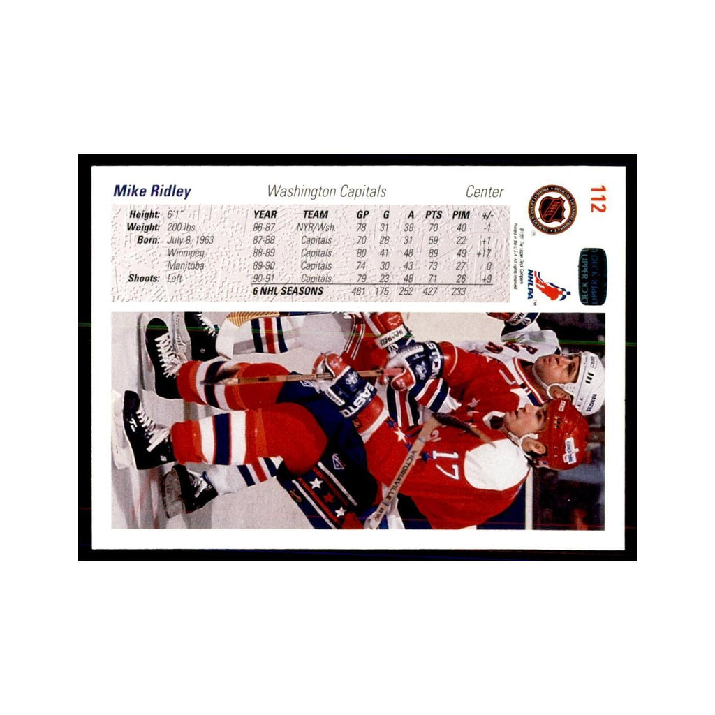1991 Upper Deck Mike Ridley Hockey Cards #112