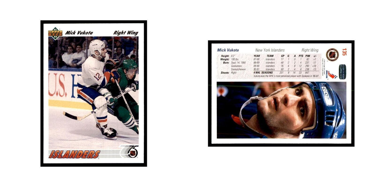 1991 Upper Deck Mick Vukota Hockey Cards #135