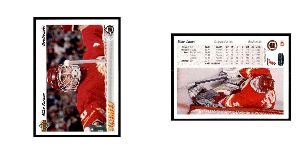 1991 Upper Deck Mike Vernon Hockey Cards #163