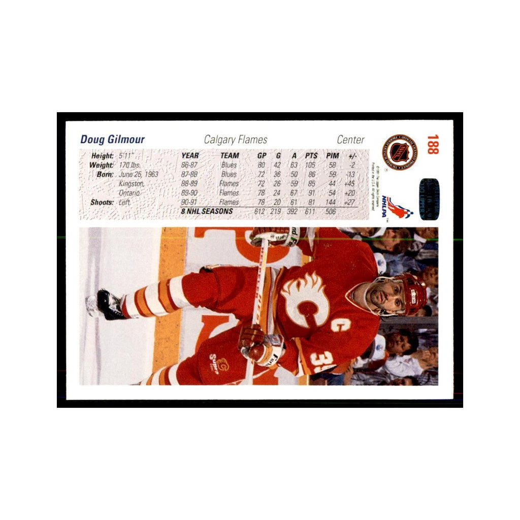 1991 Upper Deck Doug Gilmour Hockey Cards #188