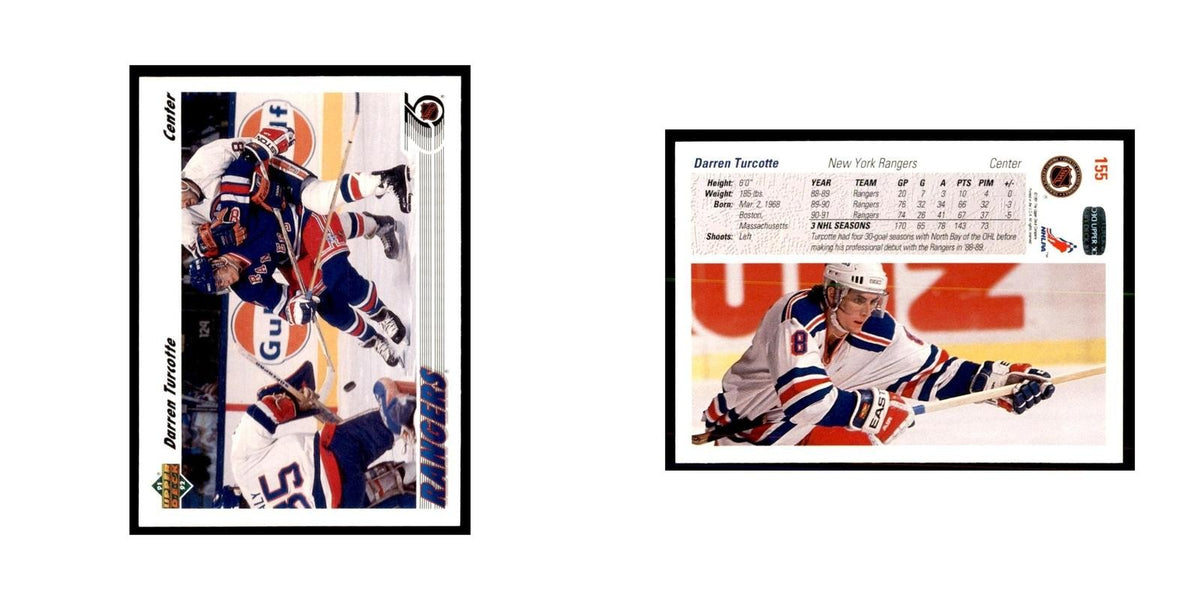 1991 Upper Deck Darren Turcotte Hockey Cards #155