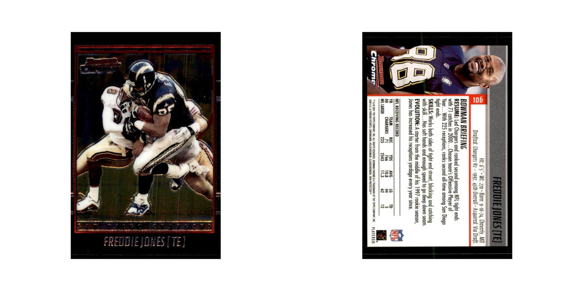 2001 Bowman Chrome Freddie Jones Football Cards #106