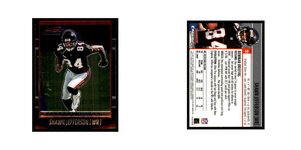 2001 Bowman Chrome Shawn Jefferson Football Cards #59
