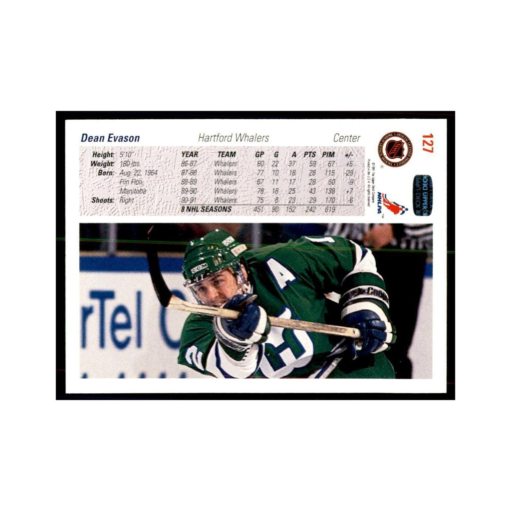 1991 Upper Deck Dean Evason Hockey Cards #127