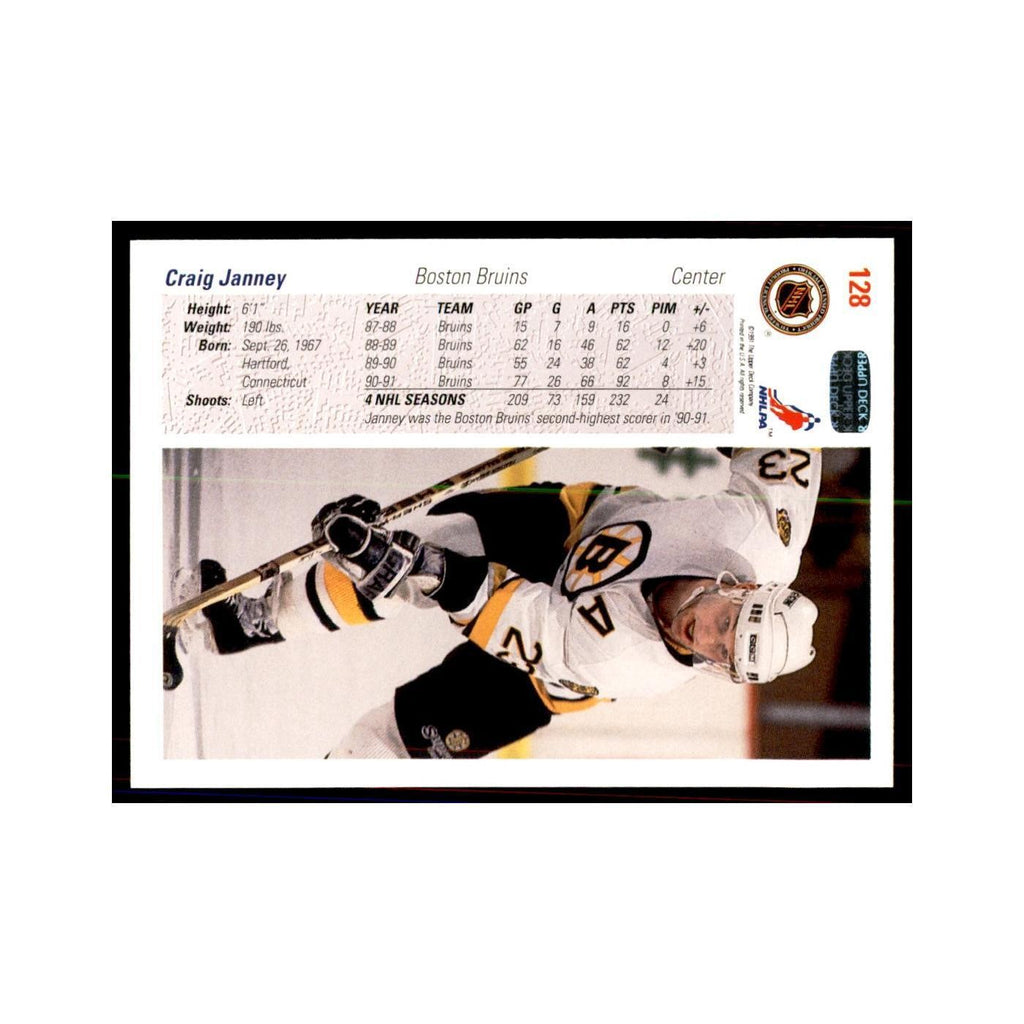 1991 Upper Deck Craig Janney Hockey Cards #128