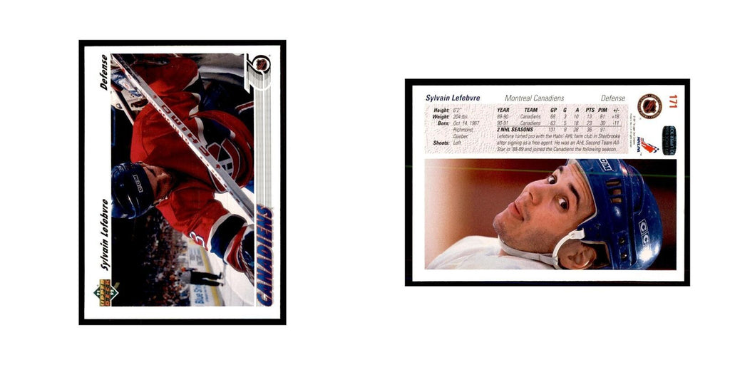 1991 Upper Deck Sylvain LeFebvre Hockey Cards #171