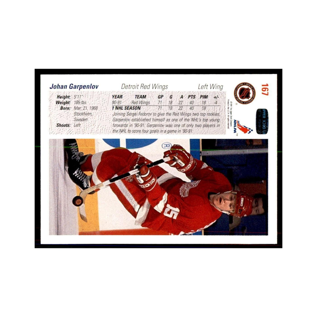 1991 Upper Deck Johan Garpenlov #167