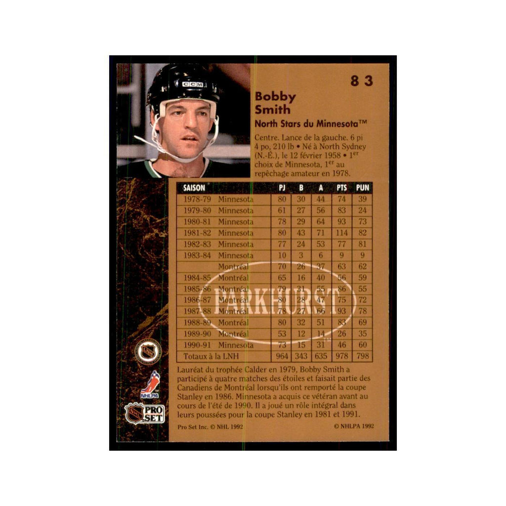 1991 Parkhurst French Bobby Smith Hockey Cards #83