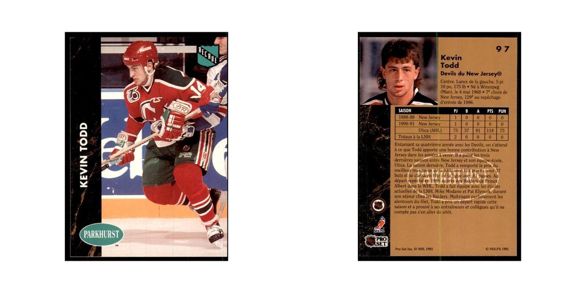 1991 Parkhurst French Kevin Todd Hockey Cards #97