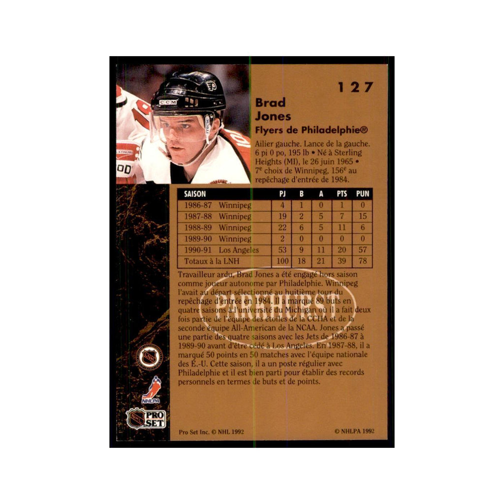 1991 Parkhurst French Brad Jones Hockey Cards #127