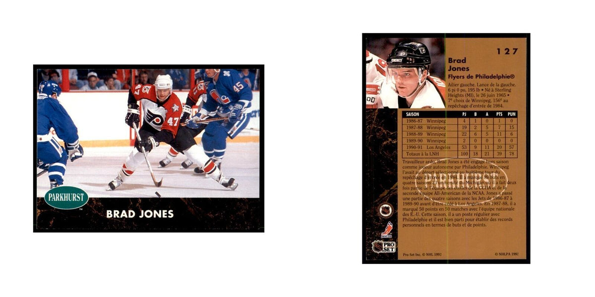1991 Parkhurst French Brad Jones Hockey Cards #127
