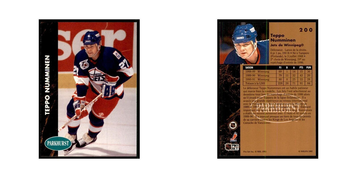 1991 Parkhurst French Teppo Numminen Hockey Cards #200