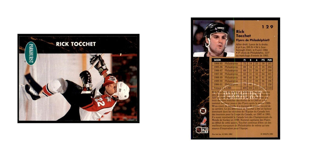 1991 Parkhurst French Rick Tocchet Hockey Cards #129