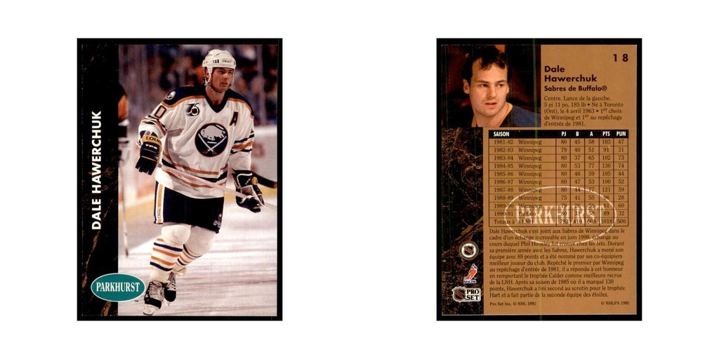 1991 Parkhurst French Dale Hawerchuk Hockey Cards #18