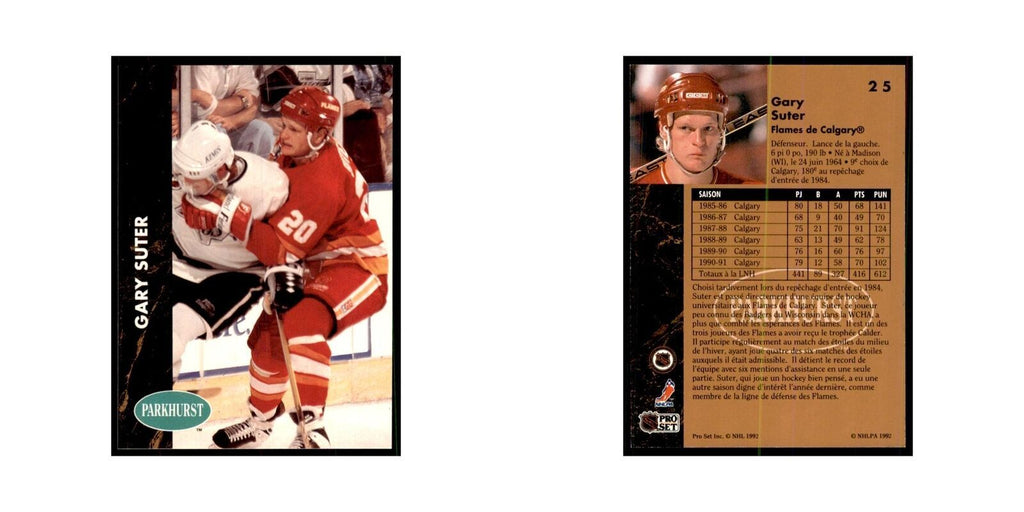 1991 Parkhurst French Gary Suter Hockey Cards #25