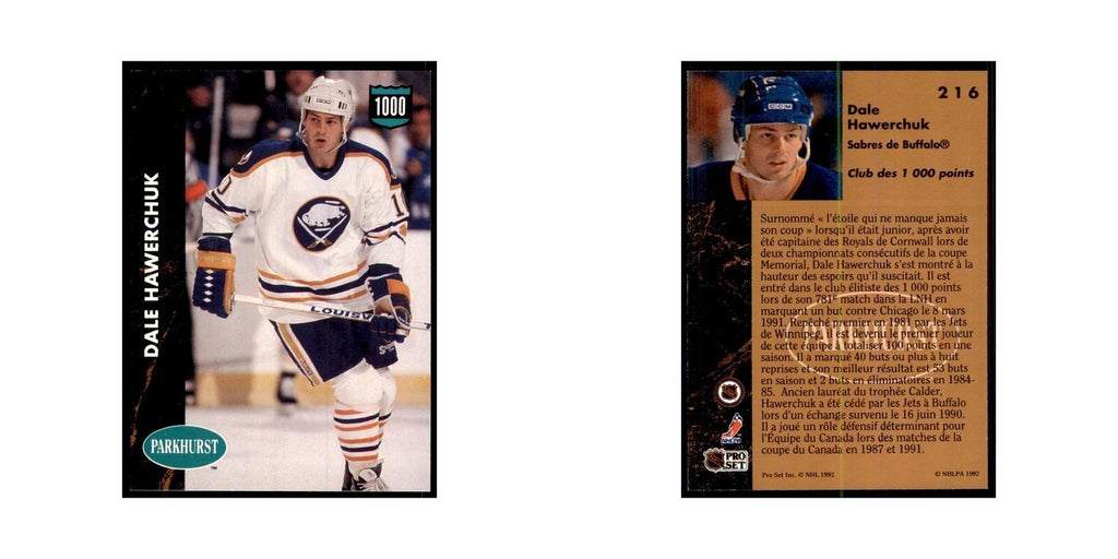 1991 Parkhurst French Dale Hawerchuk Hockey Cards #216