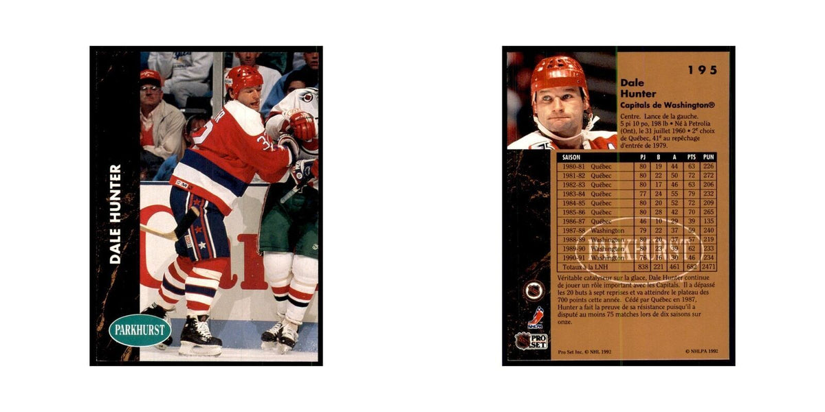 1991 Parkhurst French Dale Hunter Hockey Cards #195