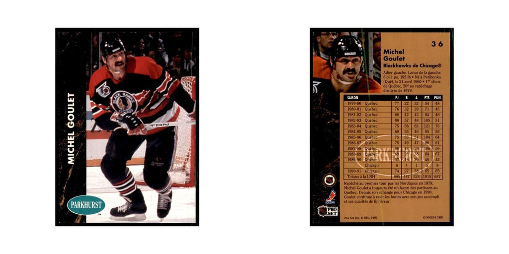 1991 Parkhurst French Michel Goulet Hockey Cards #36