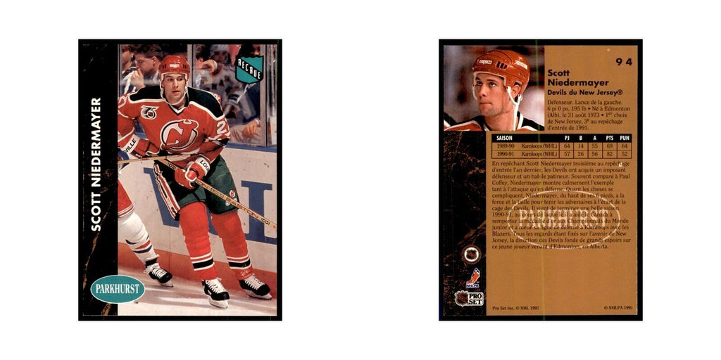 1991 Parkhurst French Scott Niedermayer Hockey Cards #94