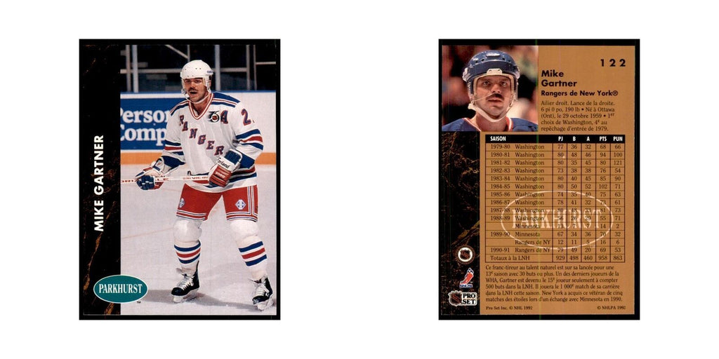 1991 Parkhurst French Mike Gartner Hockey Cards #122