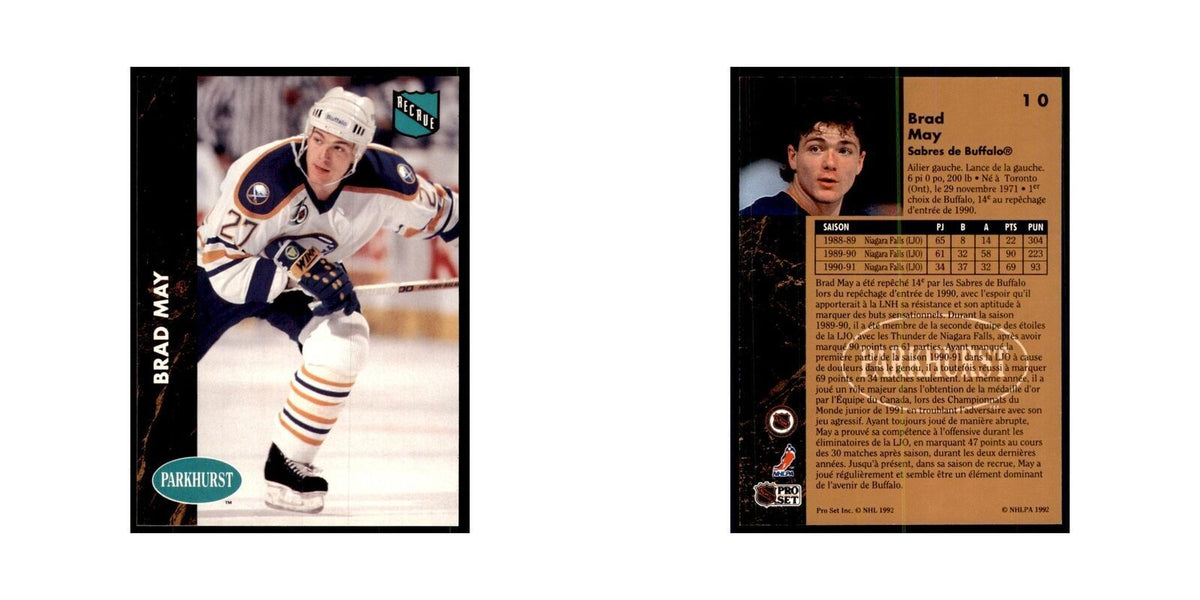 1991 Parkhurst French Brad May Hockey Cards #10
