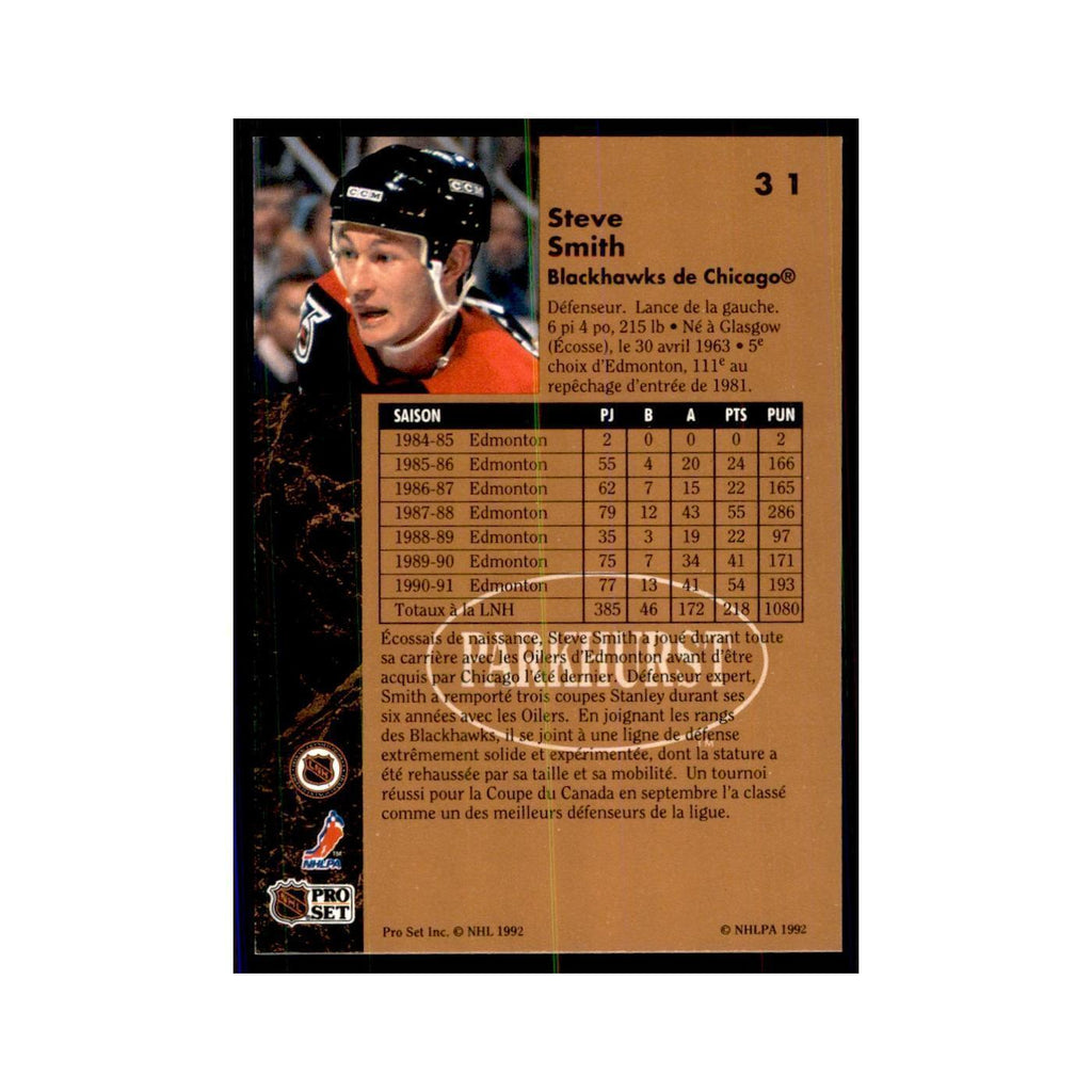 1991 Parkhurst French Steve Smith Hockey Cards #31