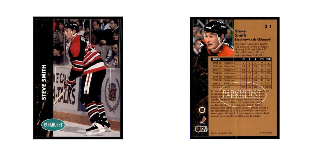 1991 Parkhurst French Steve Smith Hockey Cards #31