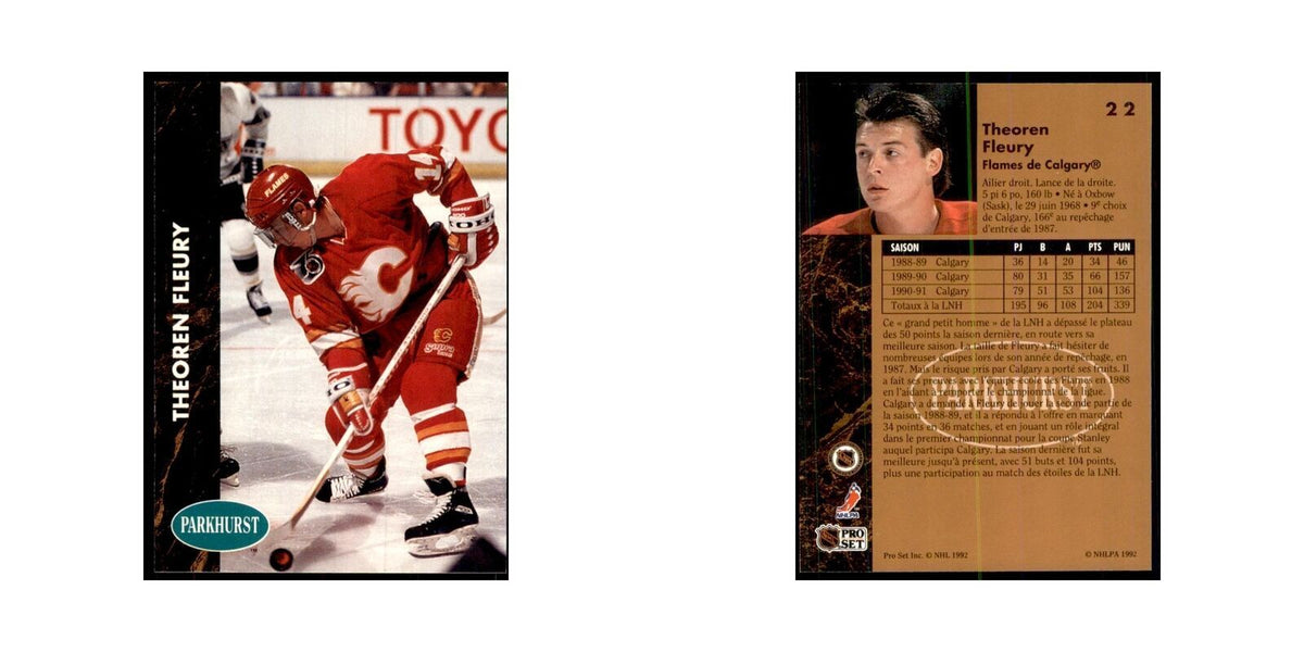 1991 Parkhurst French Theoren Fleury Hockey Cards #22