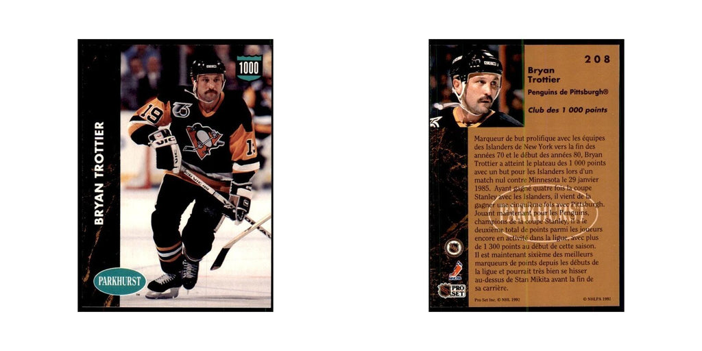1991 Parkhurst French Bryan Trottier Hockey Cards #208