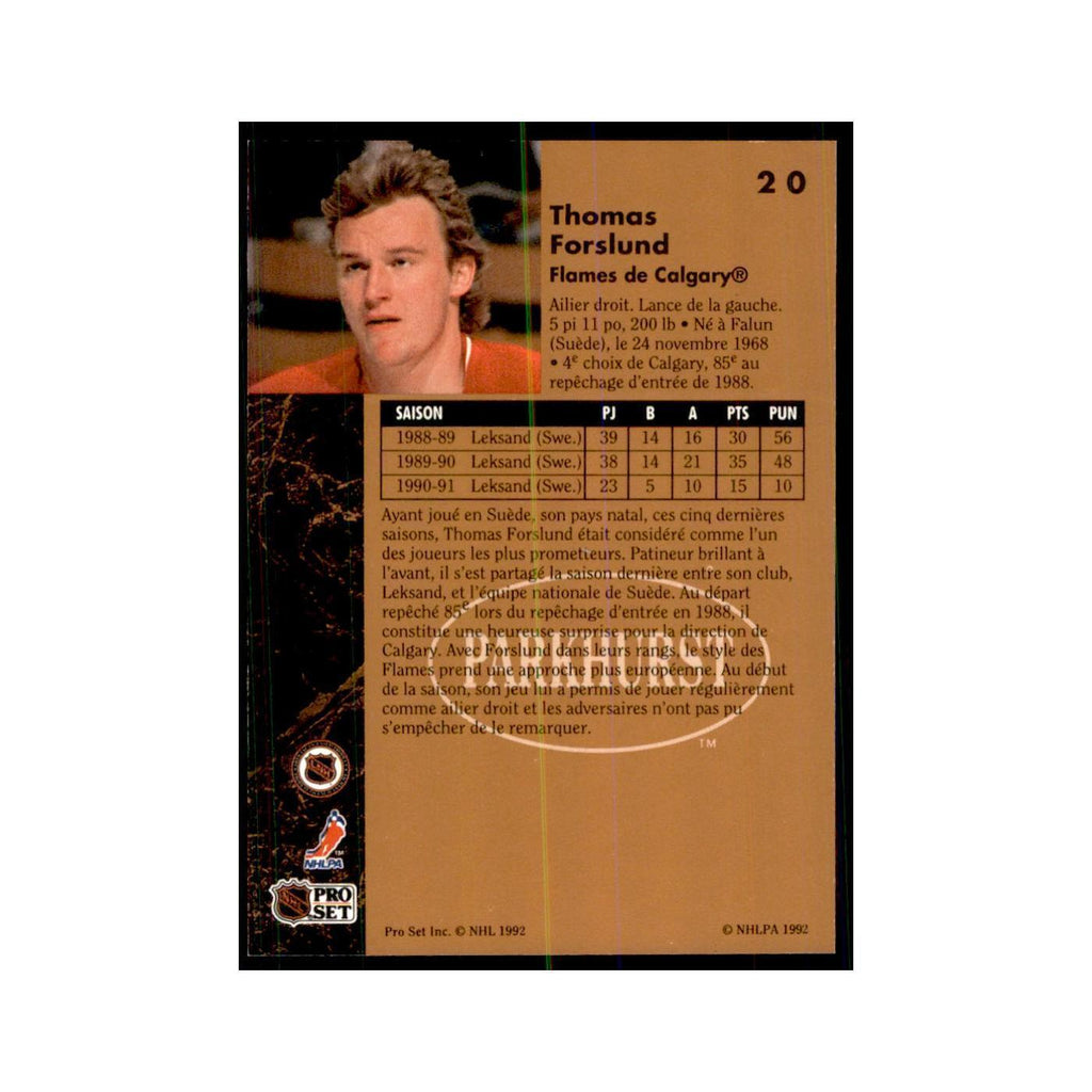 1991 Parkhurst French Tomas Forslund #20