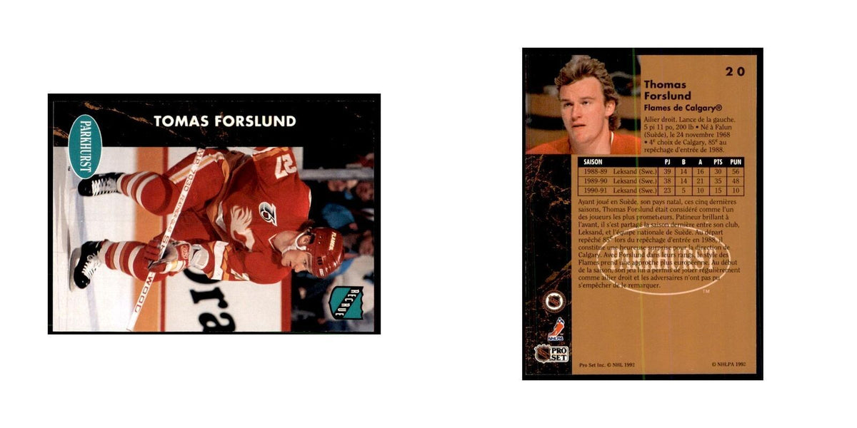 1991 Parkhurst French Tomas Forslund #20
