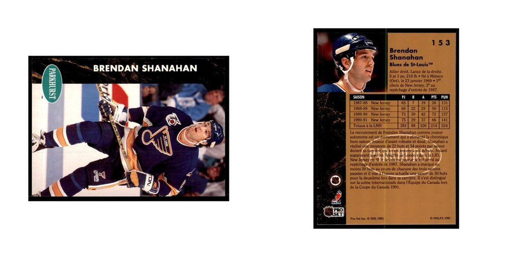 1991 Parkhurst French Brendan Shanahan Hockey Cards #153