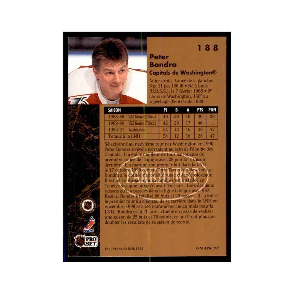 1991 Parkhurst French Peter Bondra Hockey Cards #188