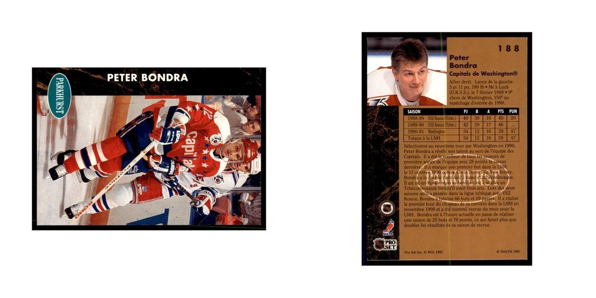 1991 Parkhurst French Peter Bondra Hockey Cards #188