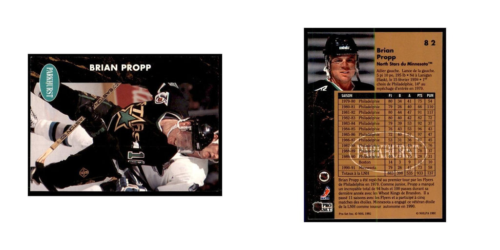 1991 Parkhurst French Brian Propp Hockey Cards #82