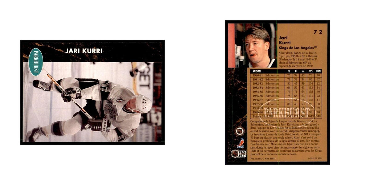 1991 Parkhurst French Jari Kurri Hockey Cards #72