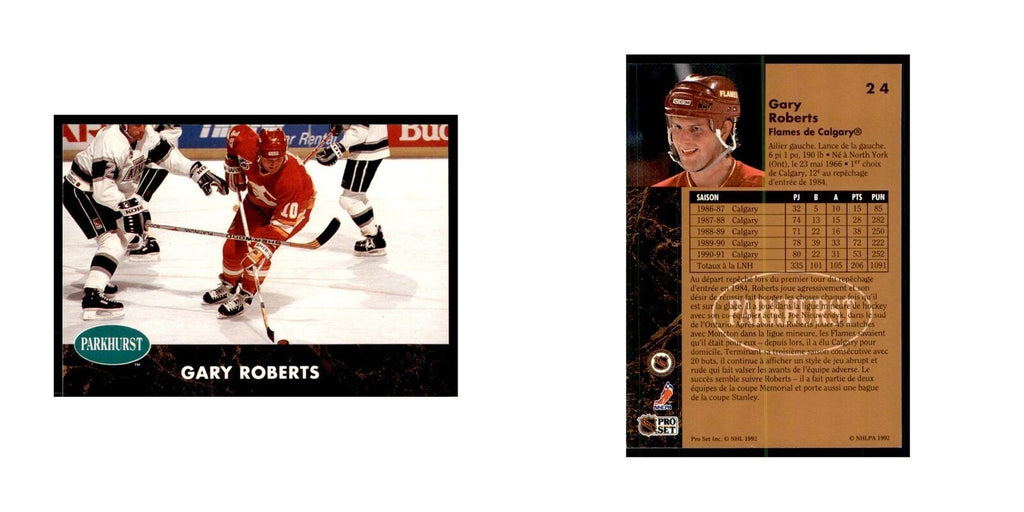 1991 Parkhurst French Gary Roberts Hockey Cards #24