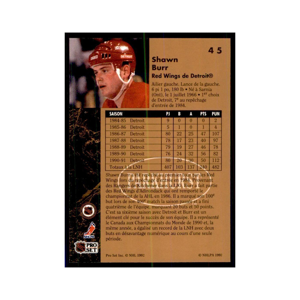 1991 Parkhurst French Shawn Burr Hockey Cards #45
