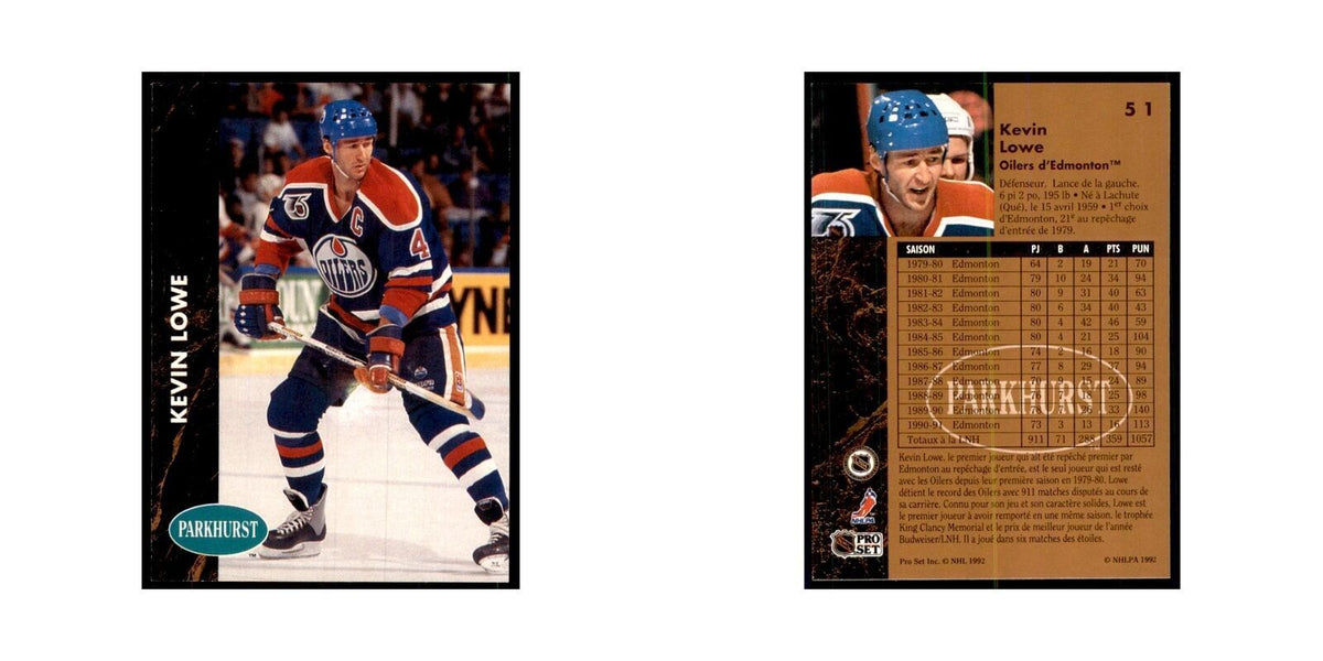 1991 Parkhurst French Kevin Lowe Hockey Cards #51