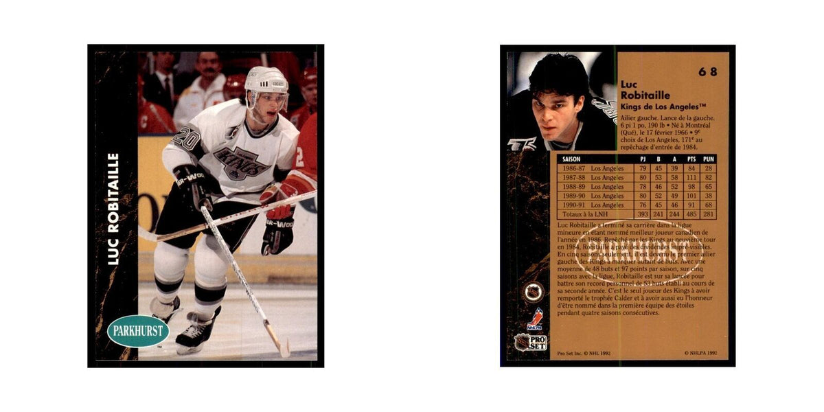 1991 Parkhurst French Luc Robitaille Hockey Cards #68