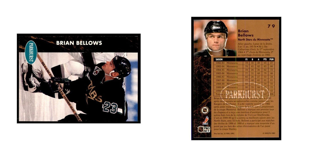 1991 Parkhurst French Brian Bellows Hockey Cards #79