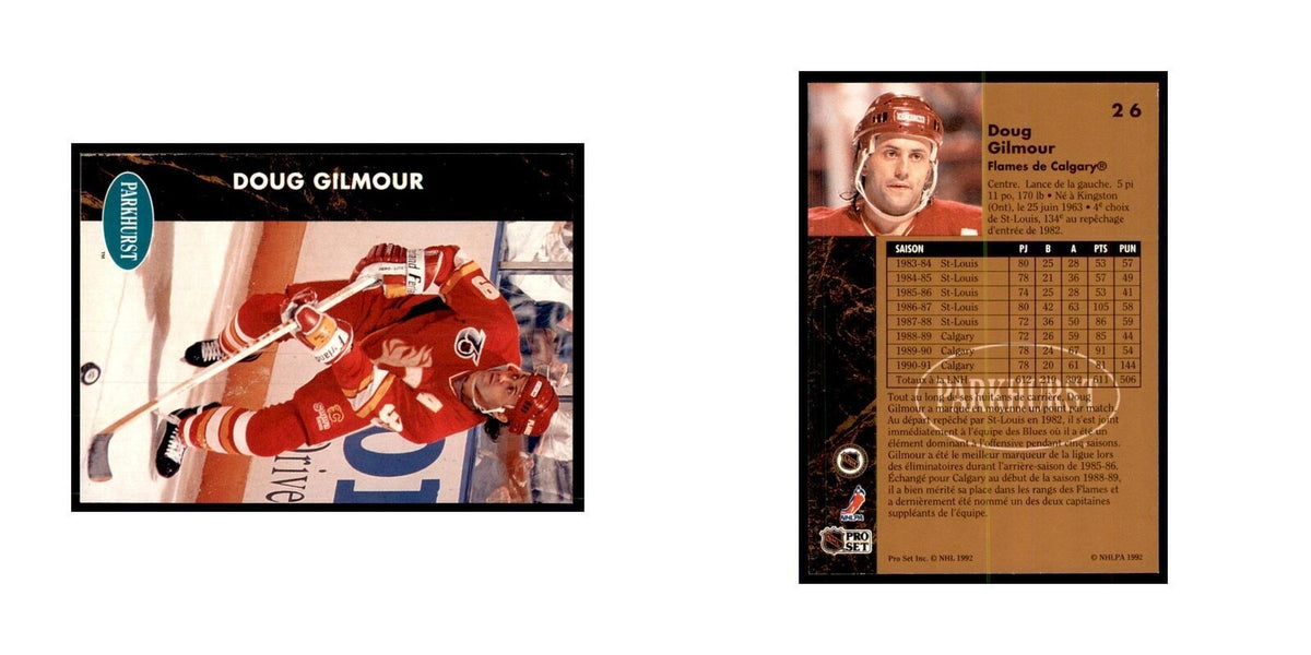 1991 Parkhurst French Doug Gilmour Hockey Cards #26