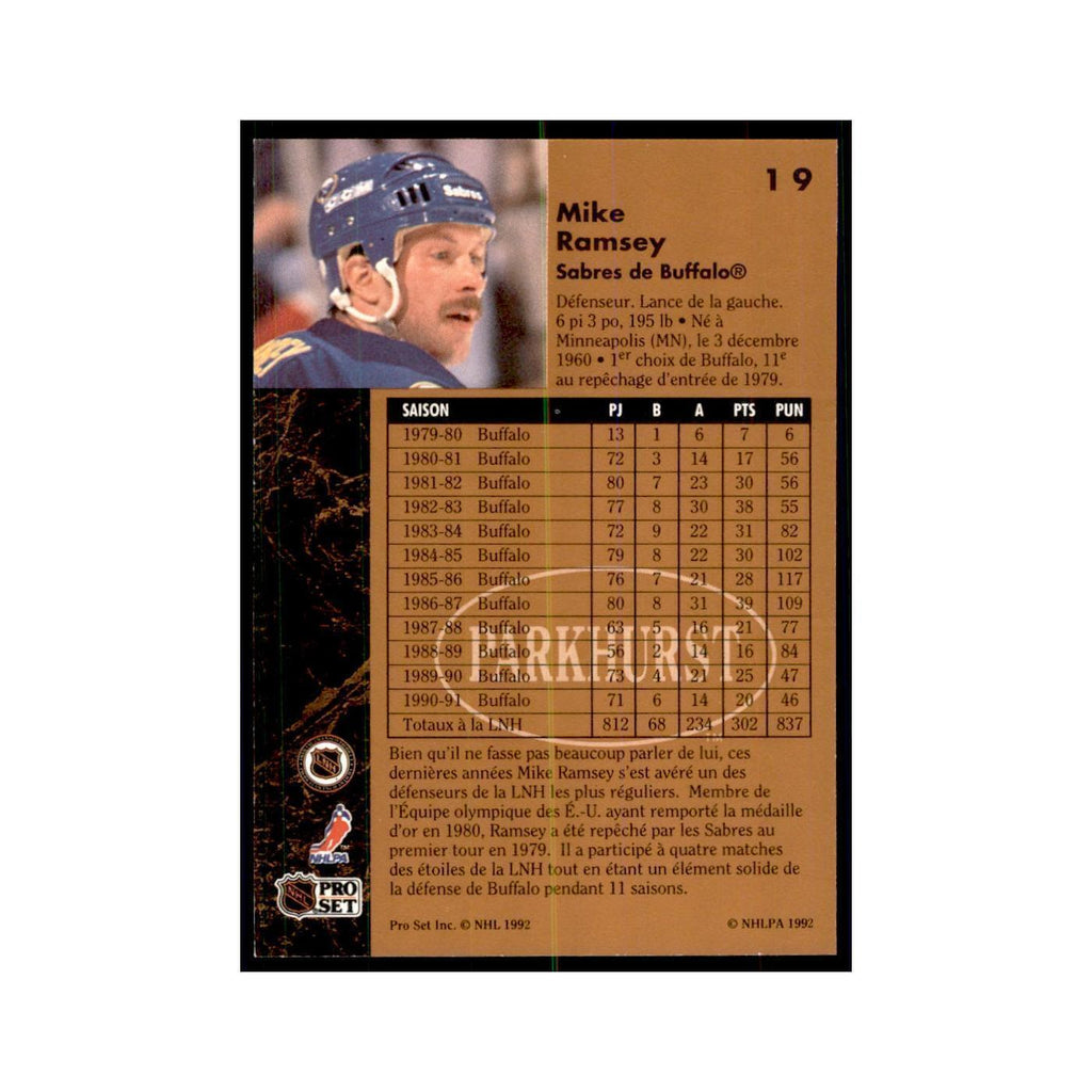 1991 Parkhurst French Mike Ramsey Hockey Cards #19